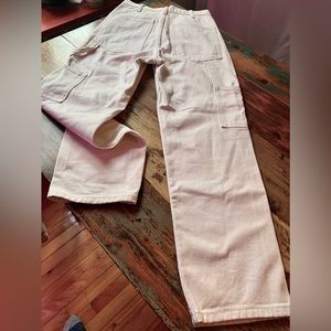 White Cotton Cargo (jeans) Pants (S)
